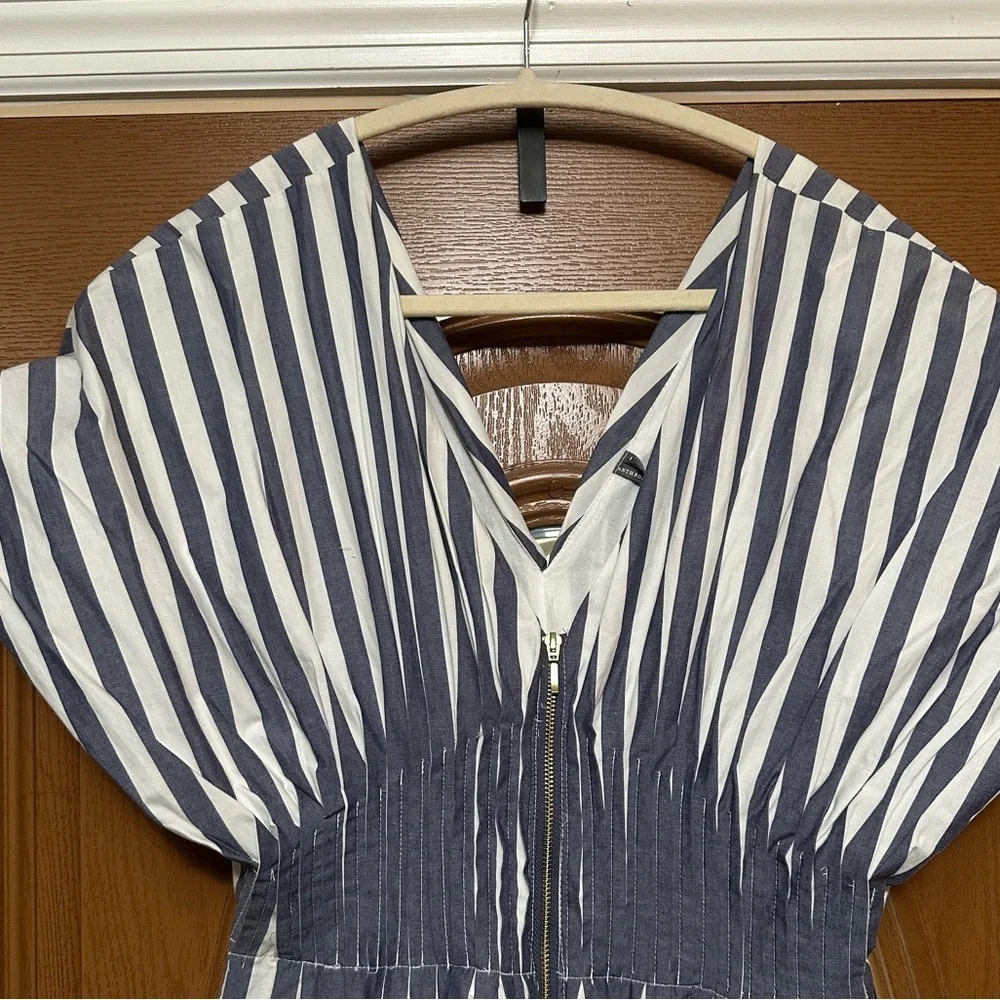 NWT By Anthropologie V-Neck Zip-Front Midi Dress - Picture 11 of 12